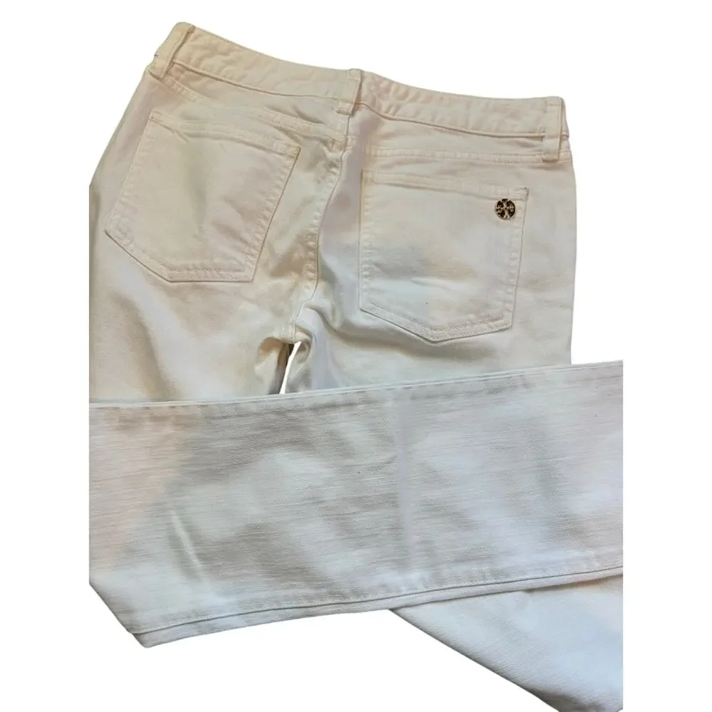 Tory Burch Super Skinny White Jeans - 28